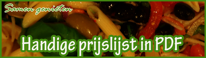 prijslijst pdf groepen horeca